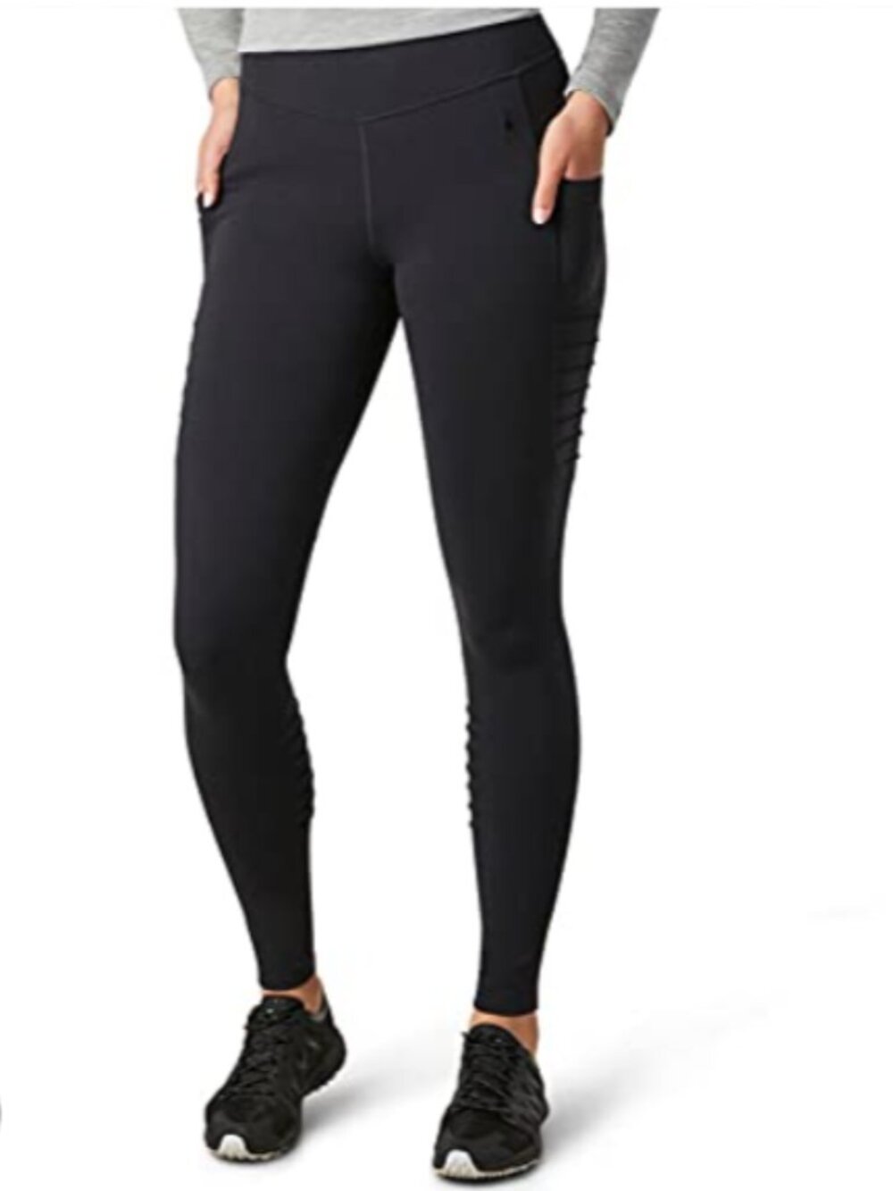 Smartwool Merino Sport Moto Tights Leggings Wool Black Pockets Size XS